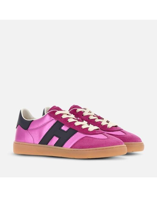 Hogan Purple Flat Sneakers, ,Fuchsia