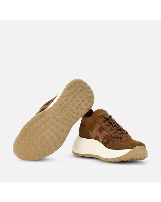 Hogan Brown Sporty Sneakers,