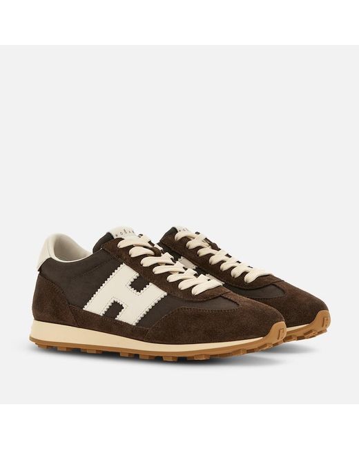 Hogan Brown Sporty Sneakers,