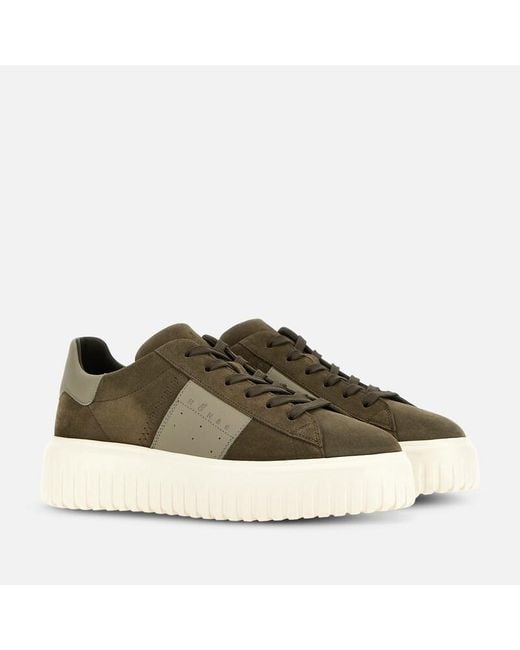 Hogan Green Chunky Sneakers, for men