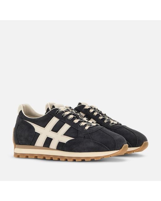 Hogan Blue Sporty Sneakers,