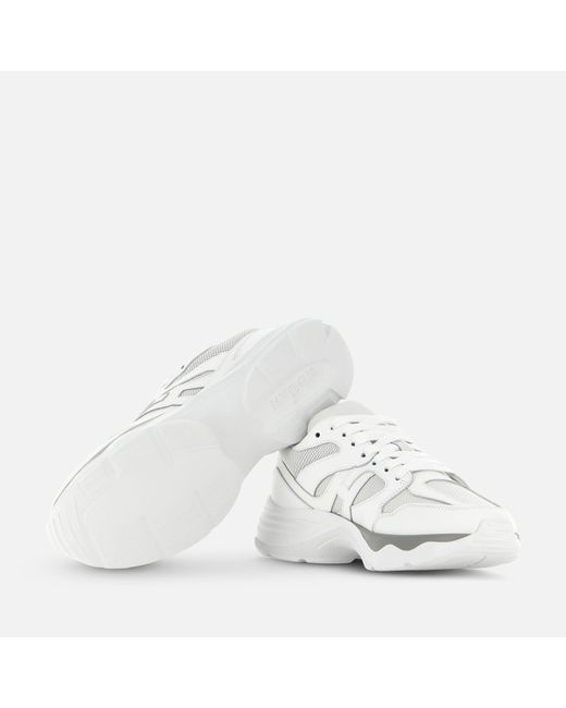 Hogan White Sporty Sneakers