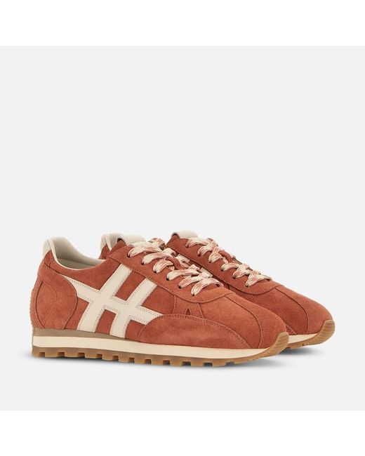 Hogan Brown Sporty Sneakers,