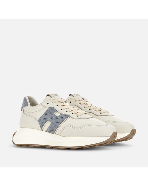 Hogan White Sporty Sneakers, Light,Off
