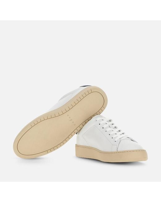 Hogan White Low-Top Sneakers With Perforated Detailing for men
