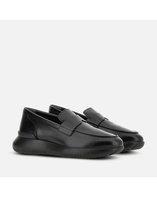 Mocassini Interactive³ Hogan pour homme en coloris Black