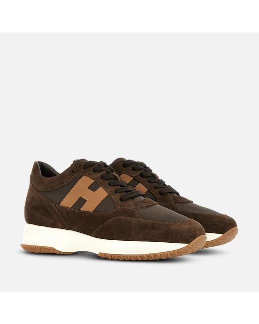 Hogan Brown Chunky Sneakers, for men