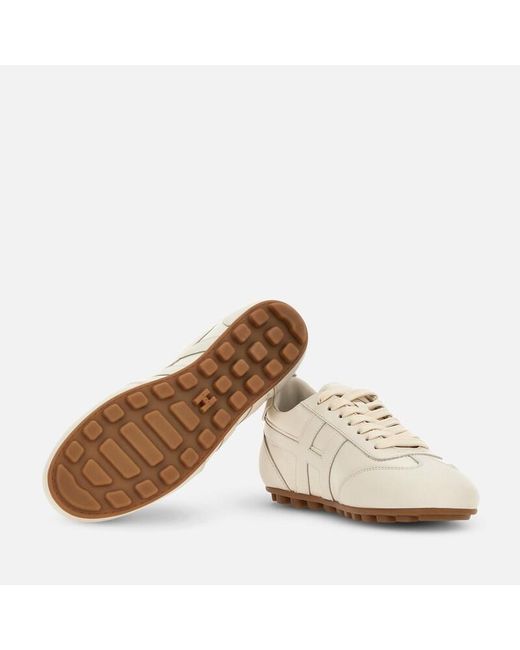 Hogan White Flat Sneakers,