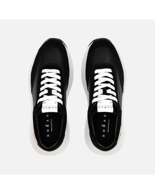 Hogan Black Sporty Sneakers,