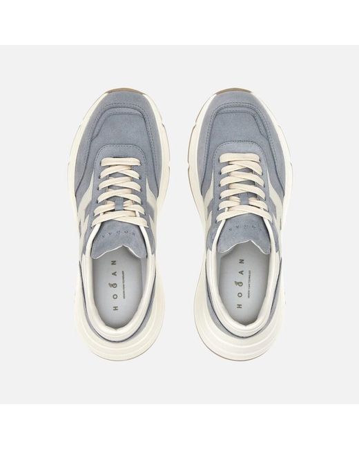 Hogan Blue Sporty Sneakers,