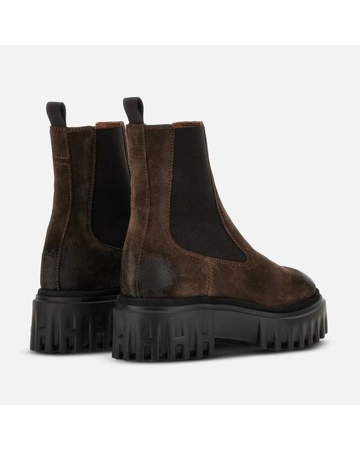 Hogan Brown Chelsea Boots H700