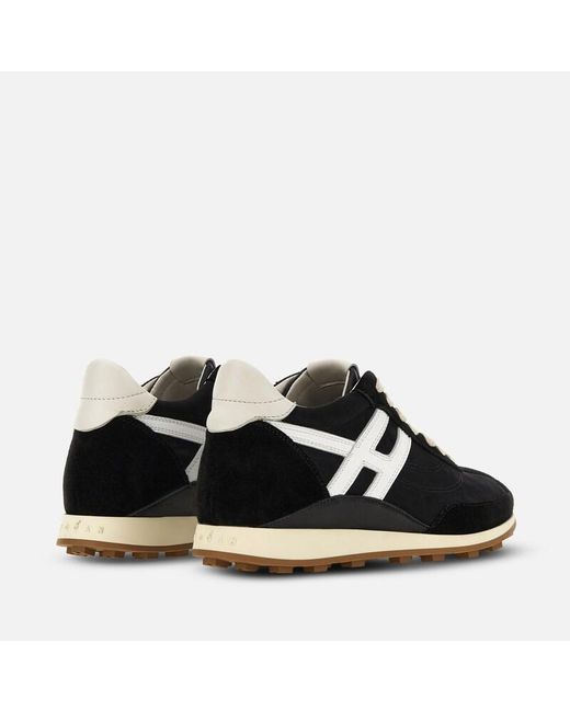 Hogan Black Sporty Sneakers,