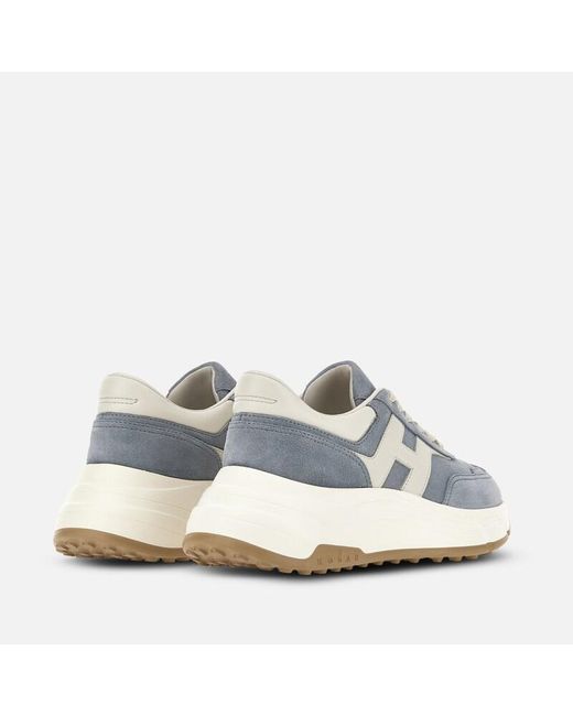 Hogan Blue Sporty Sneakers,