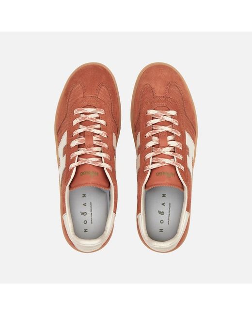 Hogan Brown Flat Sneakers,