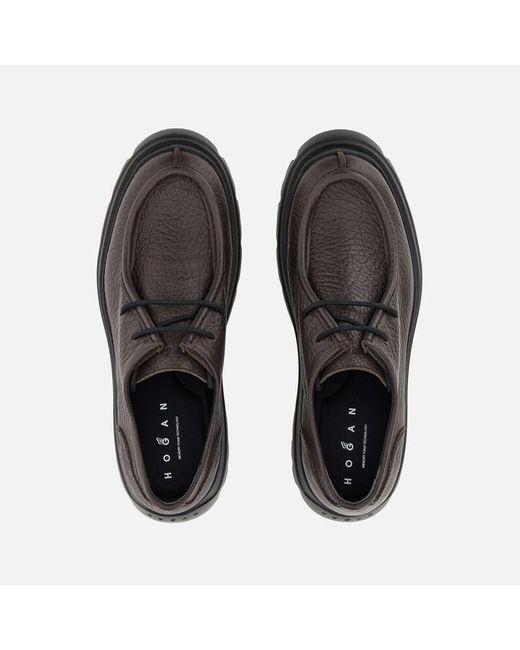 Hogan Brown Lace-Ups And Moccasins, for men