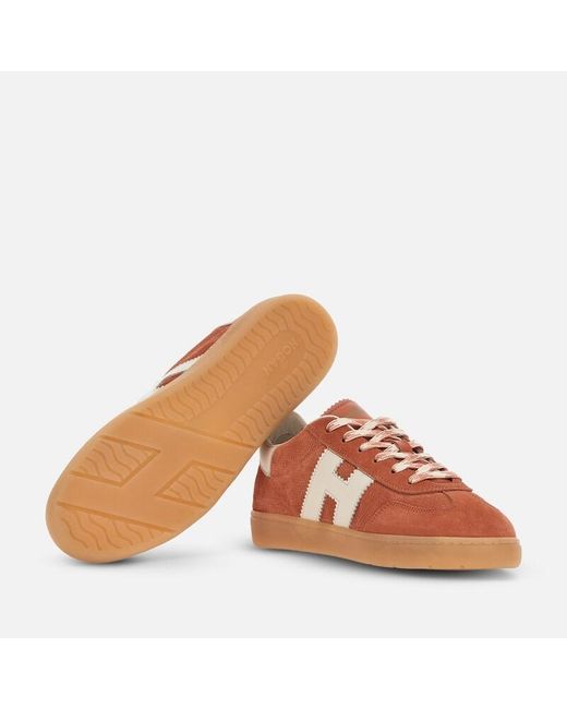 Hogan Brown Flat Sneakers,
