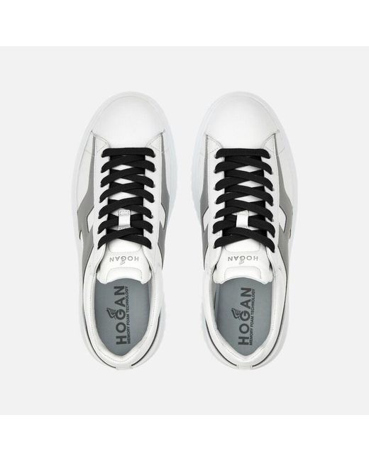Hogan White Sneakers H-Stripes for men