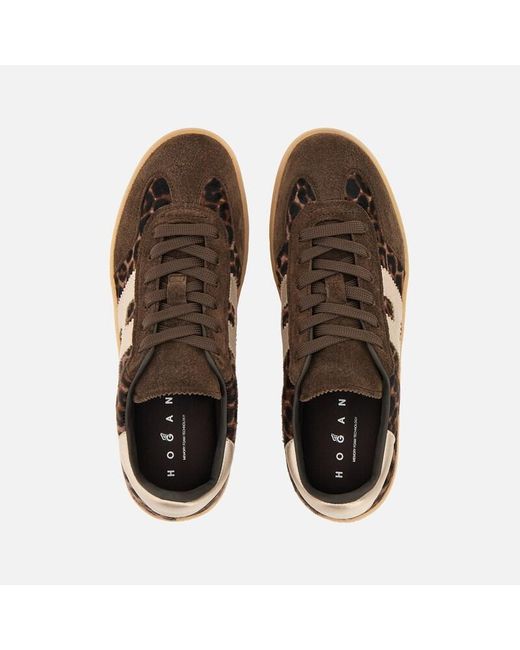 Hogan Brown Flat Sneakers,