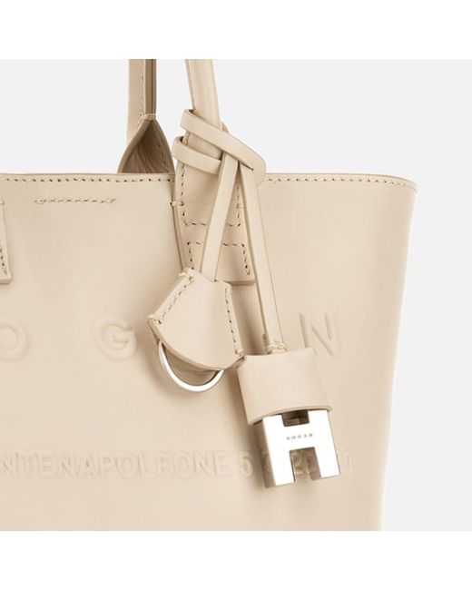 Bolso Shopping Adress Mini Hogan de color Natural