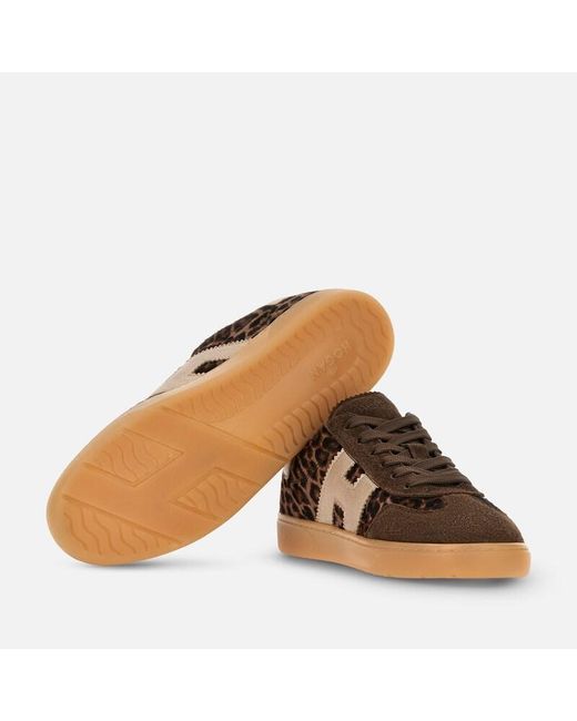 Hogan Brown Flat Sneakers,