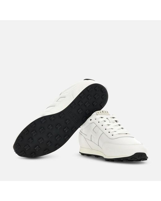 Hogan White Sporty Sneakers, for men