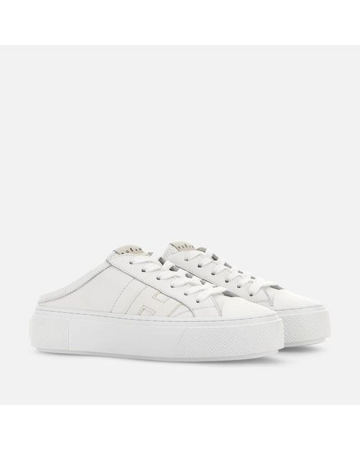 Hogan White Flat Sneakers,