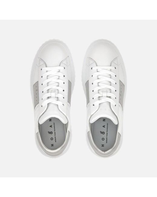 Hogan White Sneakers H-Stripes for men