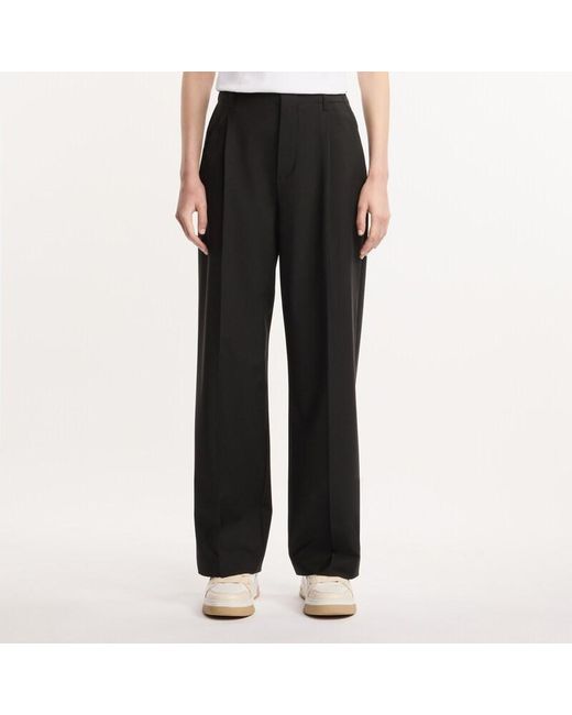 Hogan Black Wool Blend Pants