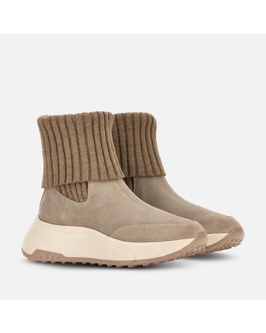 Hogan Brown Sporty Sneakers,