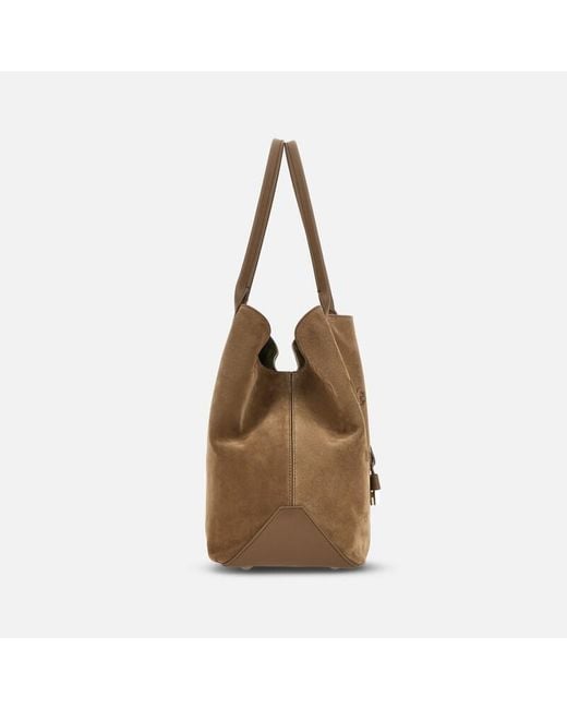 Hogan Brown Script Shopping Bag Medium