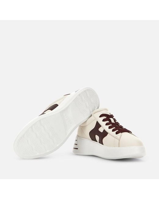 Sneakers Rebel, Burdeos,Crema Hogan de color Natural
