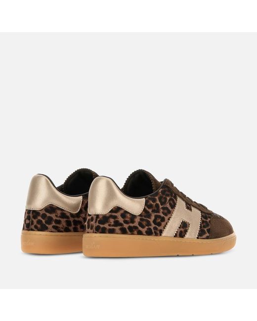 Hogan Brown Flat Sneakers,