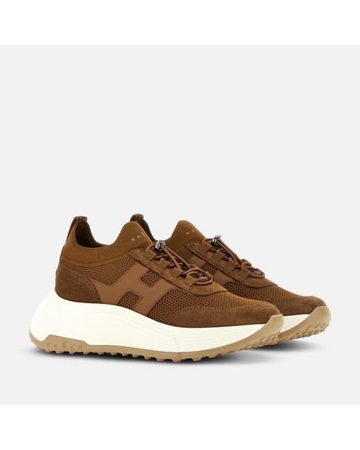 Hogan Brown Sporty Sneakers,