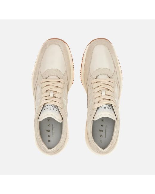 Hogan Natural Yogurt Interactive H713 Lace-Up Sneakers