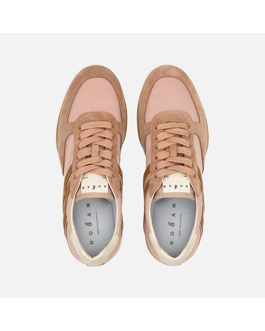 Hogan Brown Flat Sneakers,