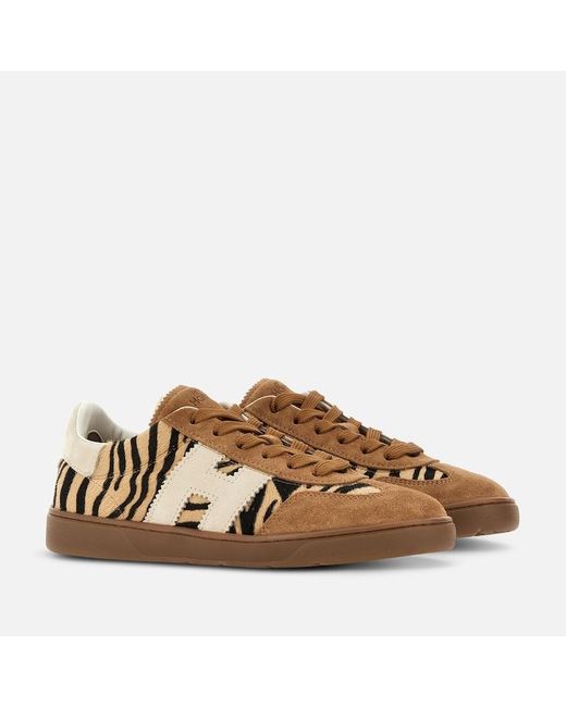 Hogan Brown Flat Sneakers,
