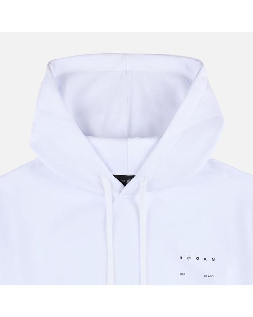 Sudadera En Algodón Hogan de color White
