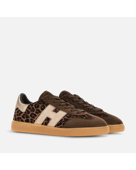 Hogan Brown Flat Sneakers,