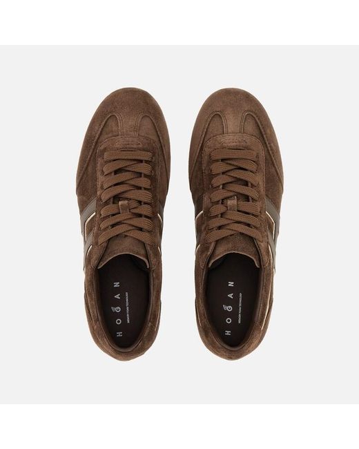 Hogan Brown Sporty Sneakers,