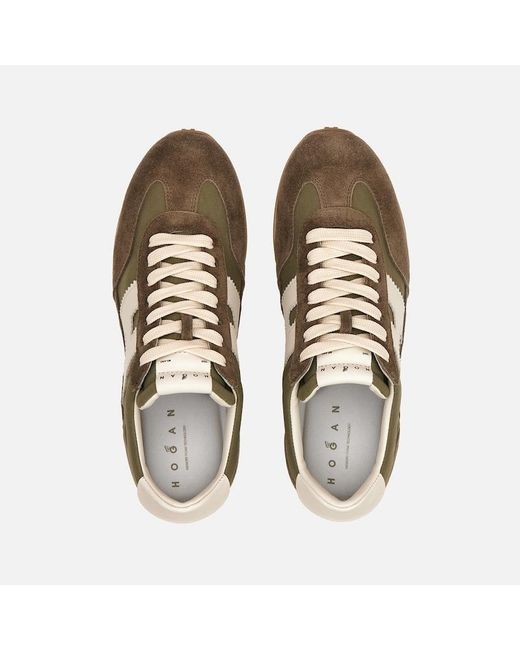 Hogan Green Sporty Sneakers,