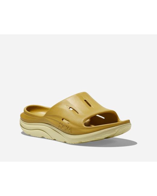 Ora Recovery Slide 3 Chaussures en Golden Lichen/Celery Root Taille M40/ W41 1/3 | Récupération Hoka One One en coloris Yellow