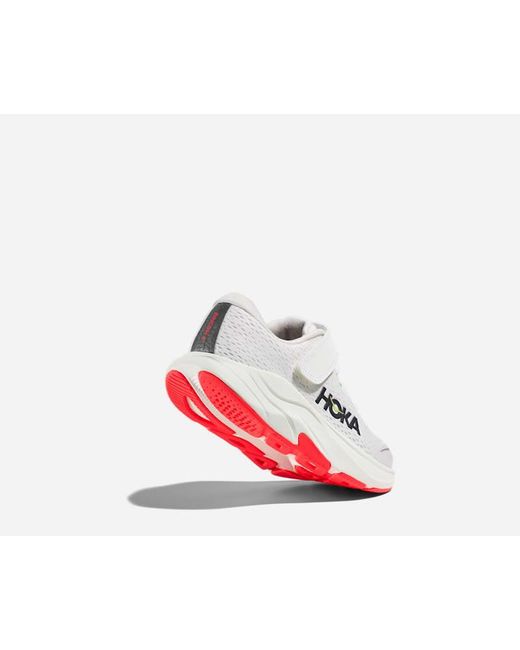 Hoka One One White Kid's Rincon 4 Road Running Shoes