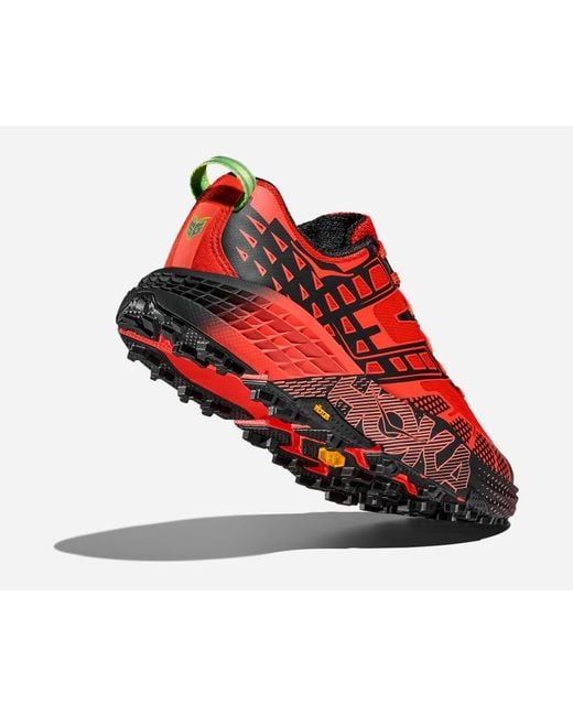 Hoka One One Red Speedgoat 2 Trail Shoes