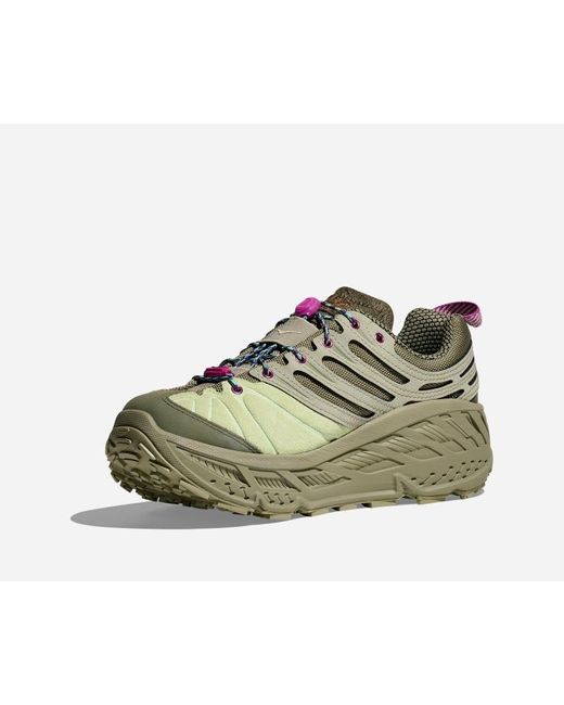 Hoka One One Green Elite Terrain System Stinson EVO OG Schuhe in Sea Moss/Luna Moth Größe 38 | Lifestyle