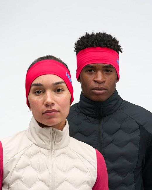 Hoka One One Pink Coldsnap Fleece Headband