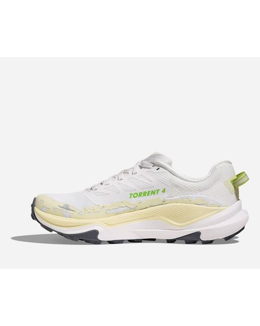 Hoka One One White Torrent 4 Trail Shoes