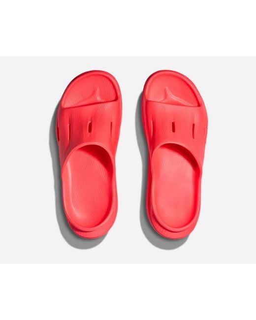 Hoka One One Red Ora Recovery Slide 3
