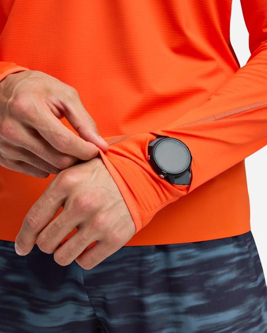 Hoka One One Orange Glidetech Quarter Zip for men