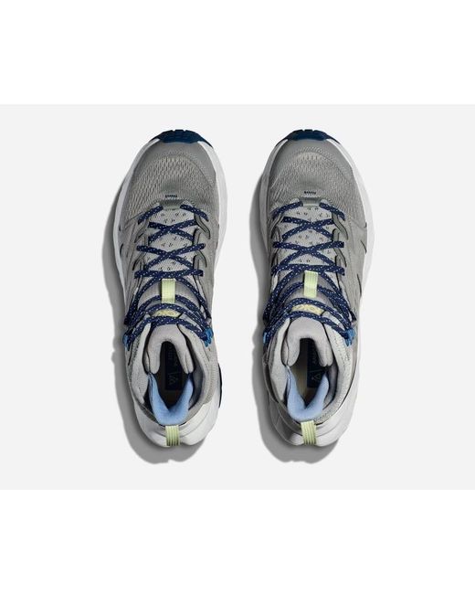 Hoka One One Anacapa Breeze Mid Schuhe für Herren in Galactic Grey/Cosmic Grey Größe 46 | Wandern in Blue für Herren