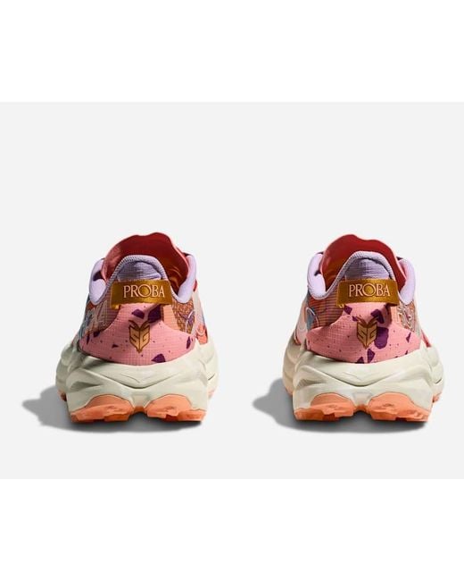 Hoka One One Red Speedgoat 6 Studio Proba Schuhe in Cadmium Orange/Whisper Green Größe 43 1/3 | Lifestyle